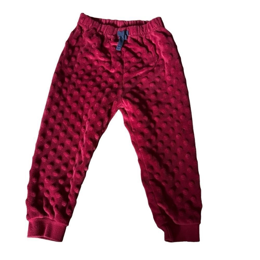 Baby Starters Burgundy Red Plush Pull On Pants Size 18 Months